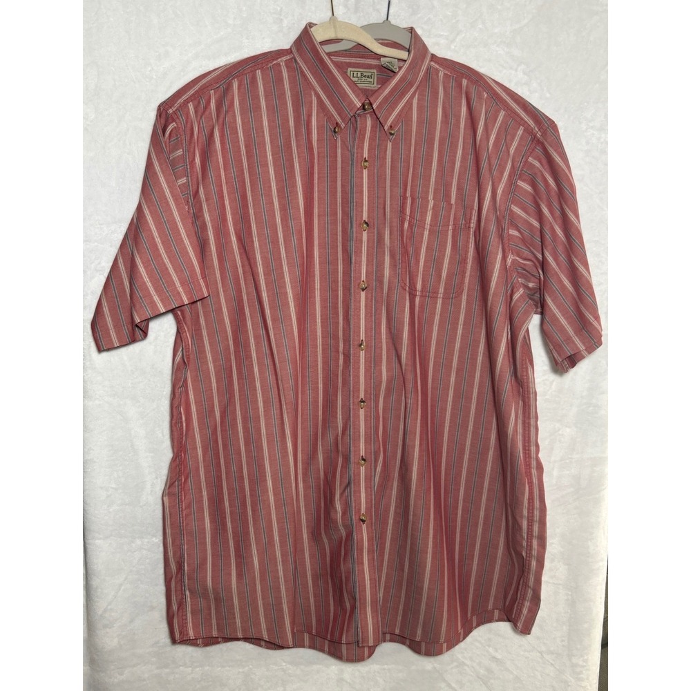 LL Bean Striped Shirt Mens 2XLT  XXLT Preppy Smart Casual Ivy Classic Y2K